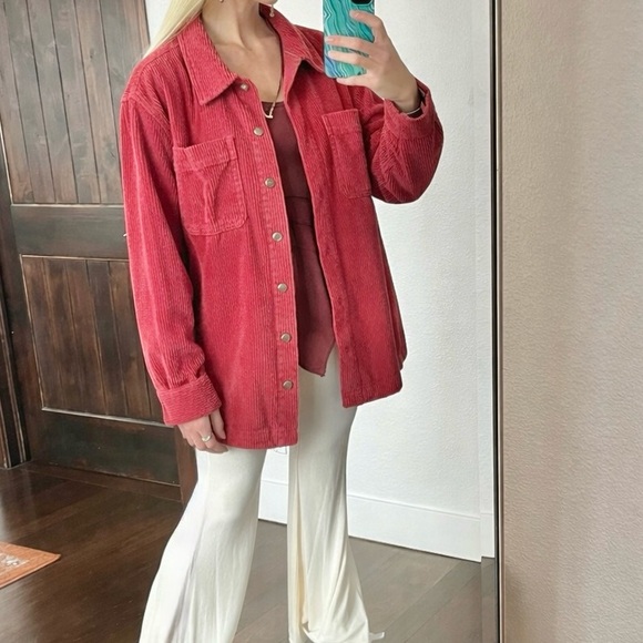 L.L. Bean Jackets & Blazers - L.L Bean pink corduroy jacket from 90s
